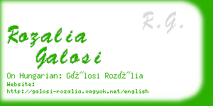 rozalia galosi business card